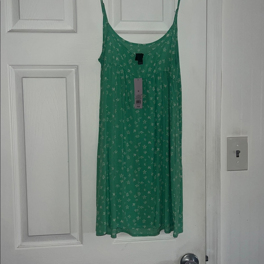 Green Floral Slip Dress - Picture 2 of 2